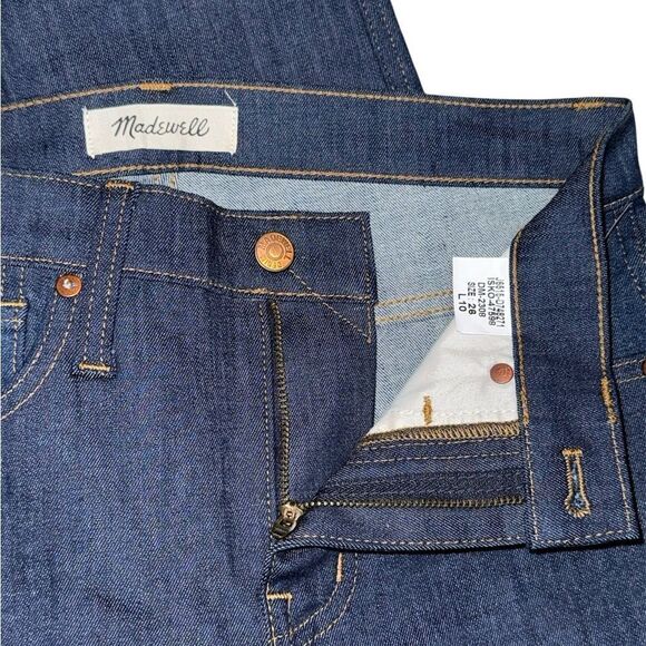 Madewell NWT 9" Mid-Rise Raw Hem Skinny Jeans in Larkspur Size 26 - Picture 6 of 6